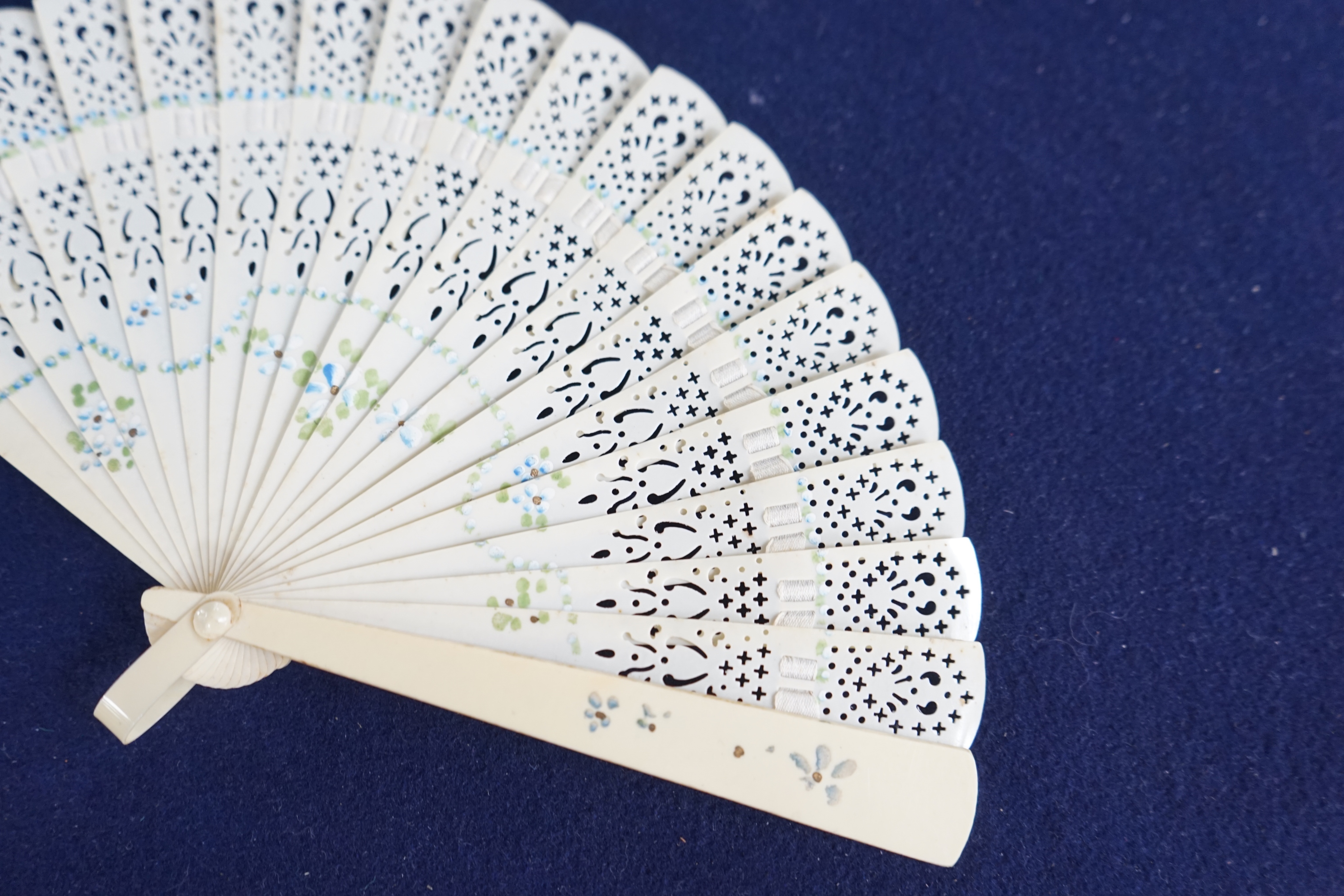 A collection of 10 fans, including some ivory and bone, 19th/early 20th century